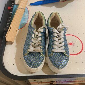Bettsey Johnson Light Blue Sequin Sneakers